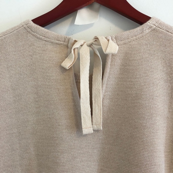 Madewell Short Sleeve Sweater Tie Back Small Pink - Picture 4 of 5